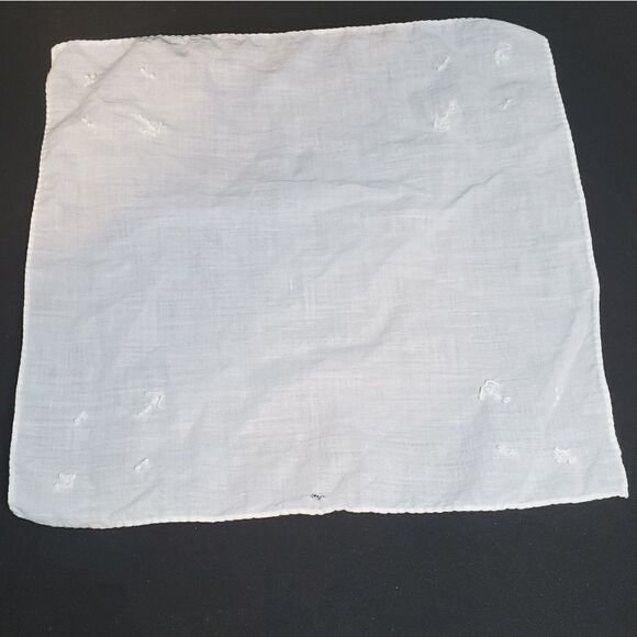 Vintage White Handkerchief  - Picture 1 of 4